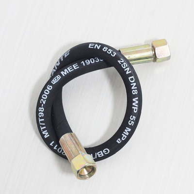 High Pressure Customized Black 2SN 4SP Hydraulic Hose with Smooth Surface and Package Type