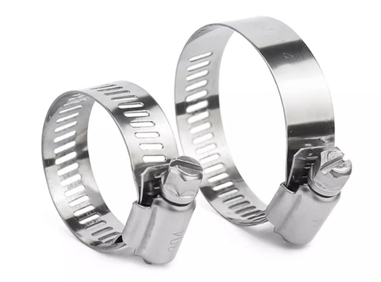 SS 304 Stainless Steel Metal American Hose Pipe Clip Zebra Worm Gear Screw Drive Adjustable For 1/4 To 12 Inc